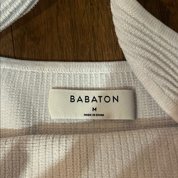 Aritzia White Ribbed Cropped Tank Top - Picture 2 of 4